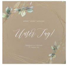 Klick: Details zu Gästebuch Selection Hochzeit "Greenish" anzeigen Gästebuch Selection Hochzeit Greenish Leinen-Hardcover Kraftpapier