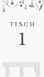 Tischnummer Hochzeit Wildblumen Tischaufsteller weiss