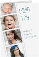 Klick: Details zu Einladung Konfirmation "Confirmation" anzeigen Einladung Konfirmation Confirmation A6 Klappkarte hoch blau