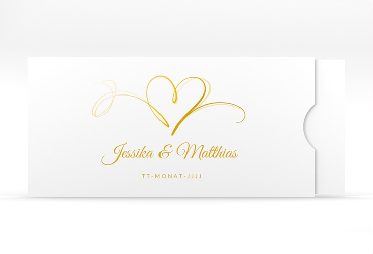 Hochzeitseinladung Envie Einsteckkarte gold