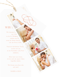 Klick: Details zu Hochzeitseinladung "Infinity" anzeigen Hochzeitseinladung Infinity Kartentrio apricot