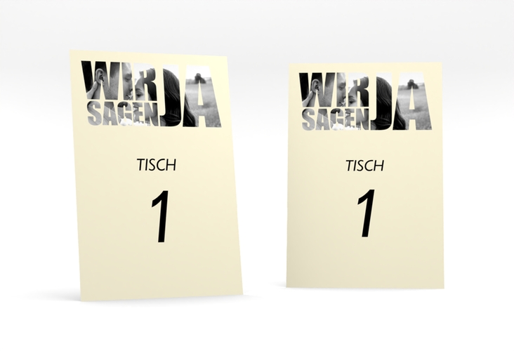 Tischnummer Hochzeit Letters Tischaufsteller beige
