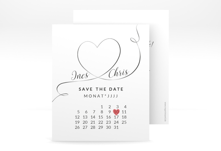 Save the Date-Kalenderblatt Dolce Kalenderblatt-Karte hochglanz
