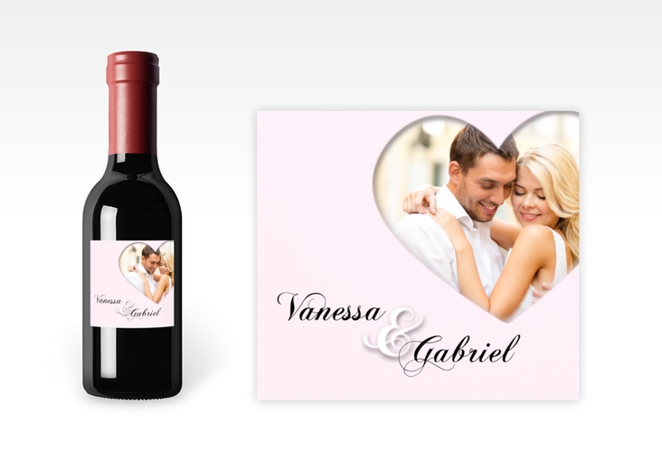 Piccoloetikett Hochzeit Sweetheart Etikett Piccolo rosa