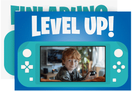 Klick: Details zu Einladungskarte Kindergeburtstag "Gamepad" anzeigen Einladungskarte Kindergeburtstag Gamepad A6 Karte quer tuerkis