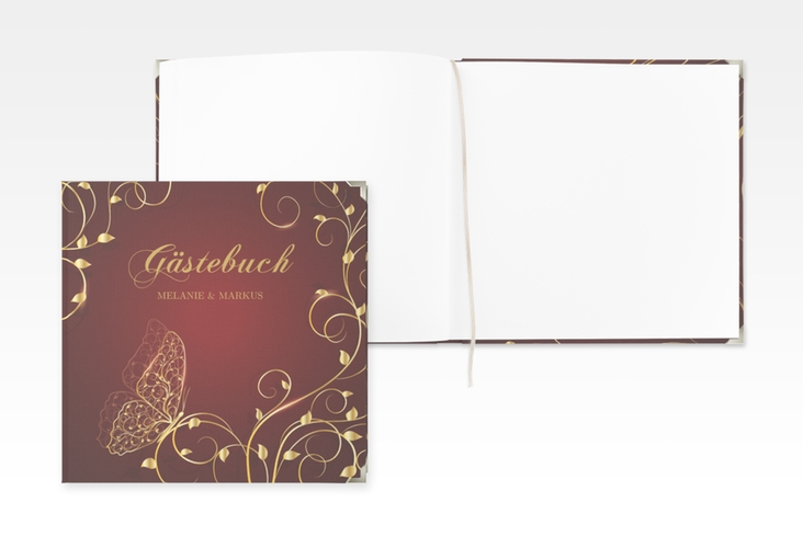 Gästebuch Selection Hochzeit Eternity Leinen-Hardcover rot