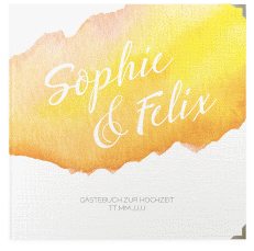 Klick: Details zu Gästebuch Selection Hochzeit "Aquarella" anzeigen Gästebuch Selection Hochzeit Aquarella Leinen-Hardcover gelb