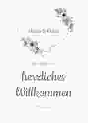Willkommensschild Poster "Herzgold"