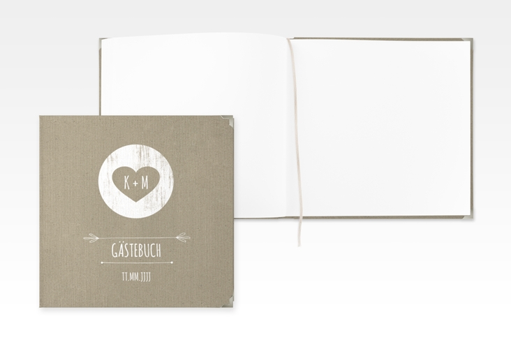 Gästebuch Selection Hochzeit Shabby Leinen-Hardcover Kraftpapier