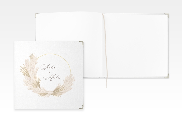 Gästebuch Selection Hochzeit Pumila Leinen-Hardcover weiss