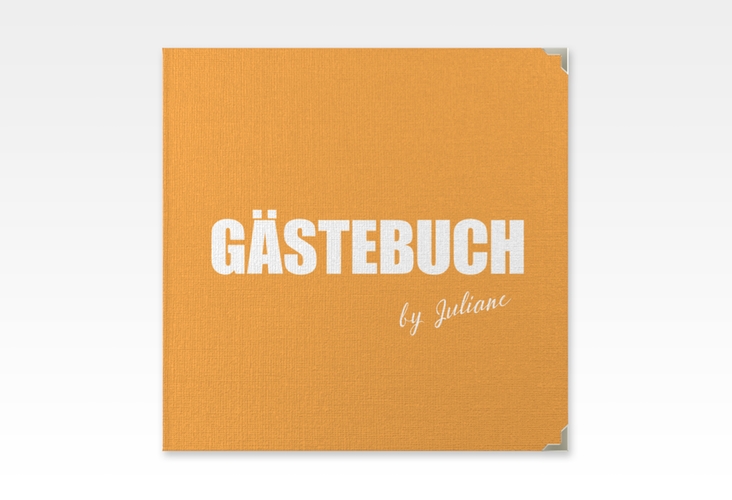 Gästebuch Selection Geburtstag Zig Leinen-Hardcover orange