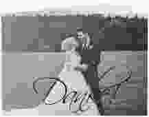 Danksagungskarte Hochzeit Clarity A6 Klappkarte quer schwarz