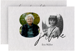 Klick: Details zu Einladung 80. Geburtstag "Jahrzehnte" anzeigen Einladung 80. Geburtstag Jahrzehnte A6 Karte quer weiss