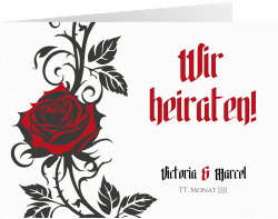 Hochzeitseinladung Red Rose