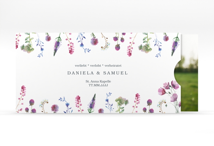 Hochzeitseinladung Wildblumen Einsteckkarte