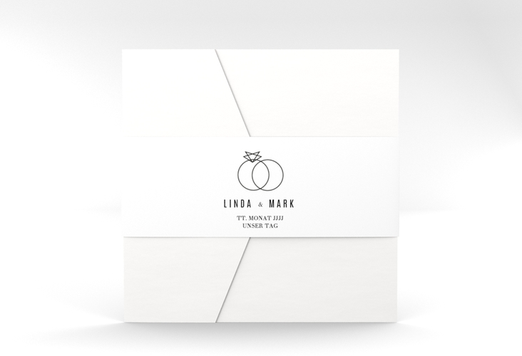 Hochzeitseinladung "Rings" Pocketfold