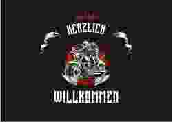 Willkommensschild Poster "Biker"