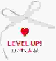 Geschenkanhänger Hochzeit Pixel Geschenkanhänger, rund weiss