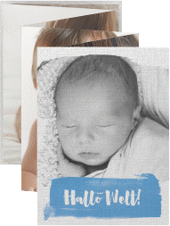 Foto-Leporello Baby Artwork Leporello blau