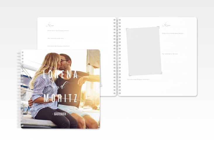 Gästebuch Hochzeit Memory Ringbindung