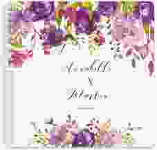 Gästebuch Hochzeit Violett Ringbindung weiss
