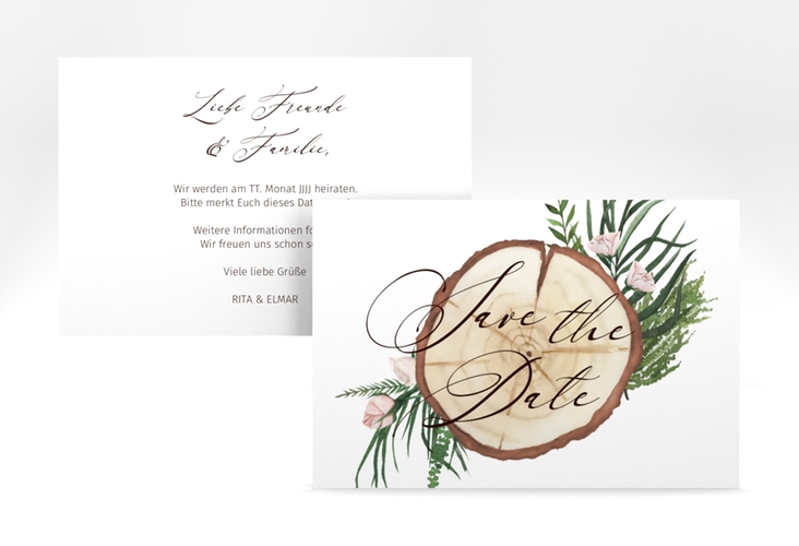 Save the Date-Karte Woodland A6 Karte quer