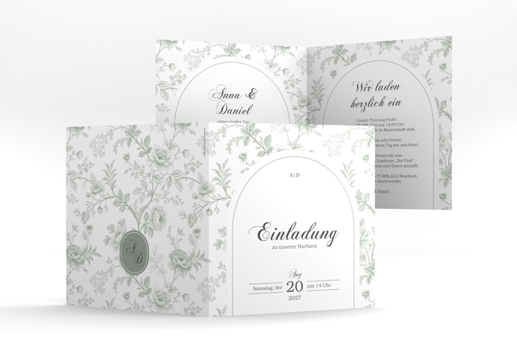 Hochzeitseinladung Très Chic quadr. Klappkarte