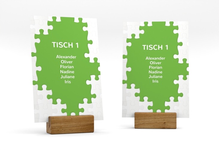 Tischaufsteller Hochzeit Puzzle Tischaufsteller