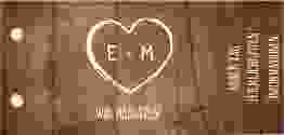 Hochzeitseinladung Wood Booklet braun