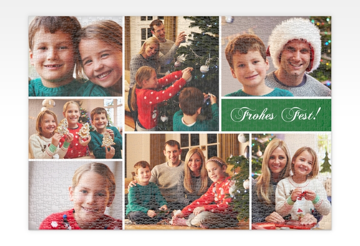 Fotopuzzle 1000 Teile Weihnachtsduft 1000 Teile gruen mit mehreren Bildern