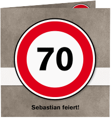 Einladung 70. Geburtstag "Emil/Emma"