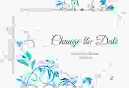 Change the Date-Karte Lilly A6 Karte quer blau
