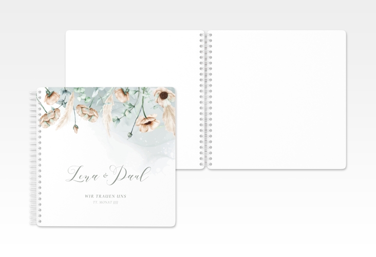 Gästebuch Hochzeit Anemone Ringbindung