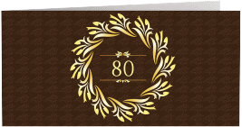 Einladung 80. Geburtstag Manfred lange Klappkarte quer