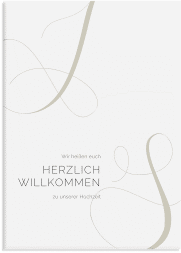 Willkommensschild Leinwand Eheschließung 50 x 70 cm Leinwand weiss