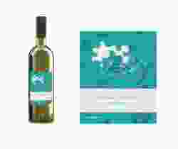 Etichette vino matrimonio collezione Bergamo Etikett Weinflasche 4er Set azzuro