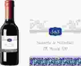 Piccoloetikett Hochzeit Latina Etikett Piccolo blau