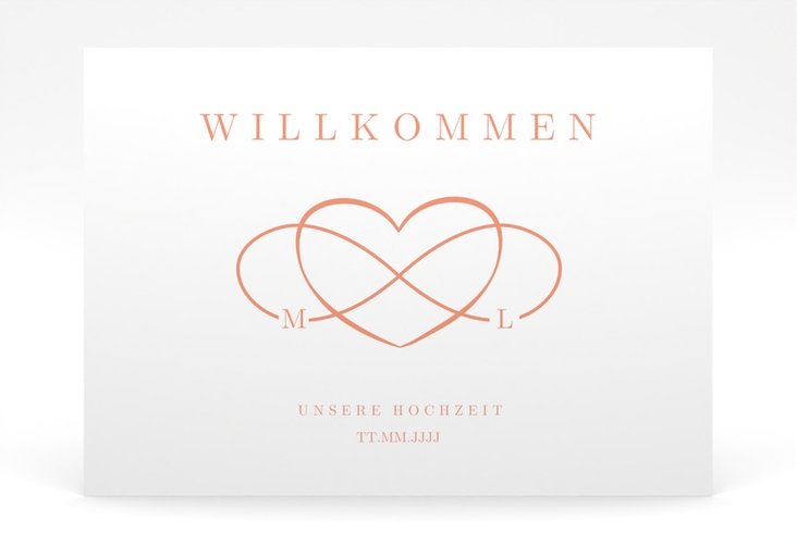 Willkommensschild Poster Infinity 70 x 50 cm Poster apricot