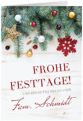 Klick: Details zu Weihnachtskarte "Weihnachtsschmuck" anzeigen Weihnachtskarte "Weihnachtsschmuck"