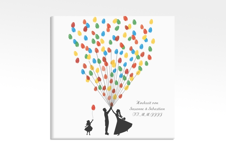 Wedding Tree Leinwand "Ballons Beatrice Girl" (bis 40 Gäste) 30 x 30 cm