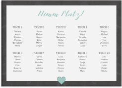 Klick: Details zu Sitzplan Poster Hochzeit "Sparkly" anzeigen Sitzplan Poster Hochzeit Sparkly 70 x 50 cm Poster tuerkis