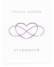Klick: Details zu Stammbuch A4 "Infinity" anzeigen Stammbuch A4 Infinity Stammbuch A4 lila