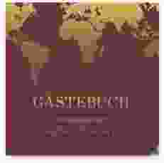 Gästebuch Selection Hochzeit Traumziel Leinen-Hardcover rot im Reisepass-Design
