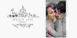 Hochzeitseinladung Enchanting Wickelfalzkarte + Banderole weiss