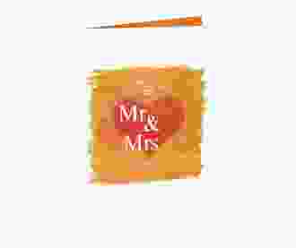 Libro messa matrimonio collezione Fuerteventura A5 Klappkarte hoch orange