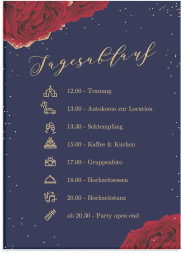 Klick: Details zu Tagesablauf Leinwand Hochzeit "Cherie" anzeigen Tagesablauf Leinwand Hochzeit Cherie 50 x 70 cm Leinwand gold