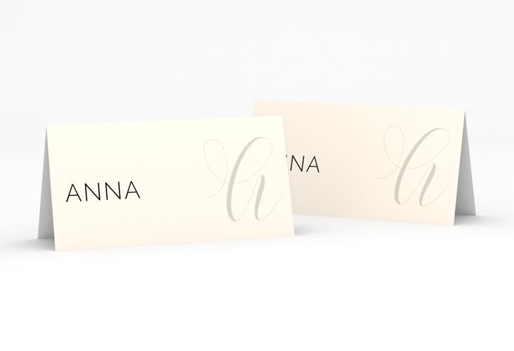 Tischkarte Hochzeit Eheschließung Tischkarten beige