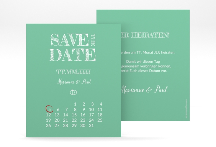 Save the Date-Kalenderblatt Rise Kalenderblatt-Karte hochglanz