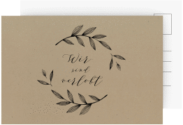 Verlobungskarte Hochzeit Naturelove A6 Postkarte schwarz