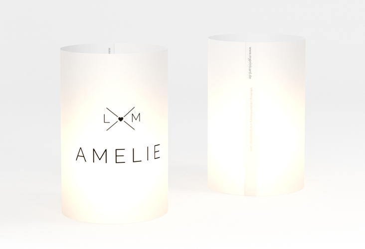 Windlicht Hochzeit Initials Windlicht mit Initialen im minimalistischen Design